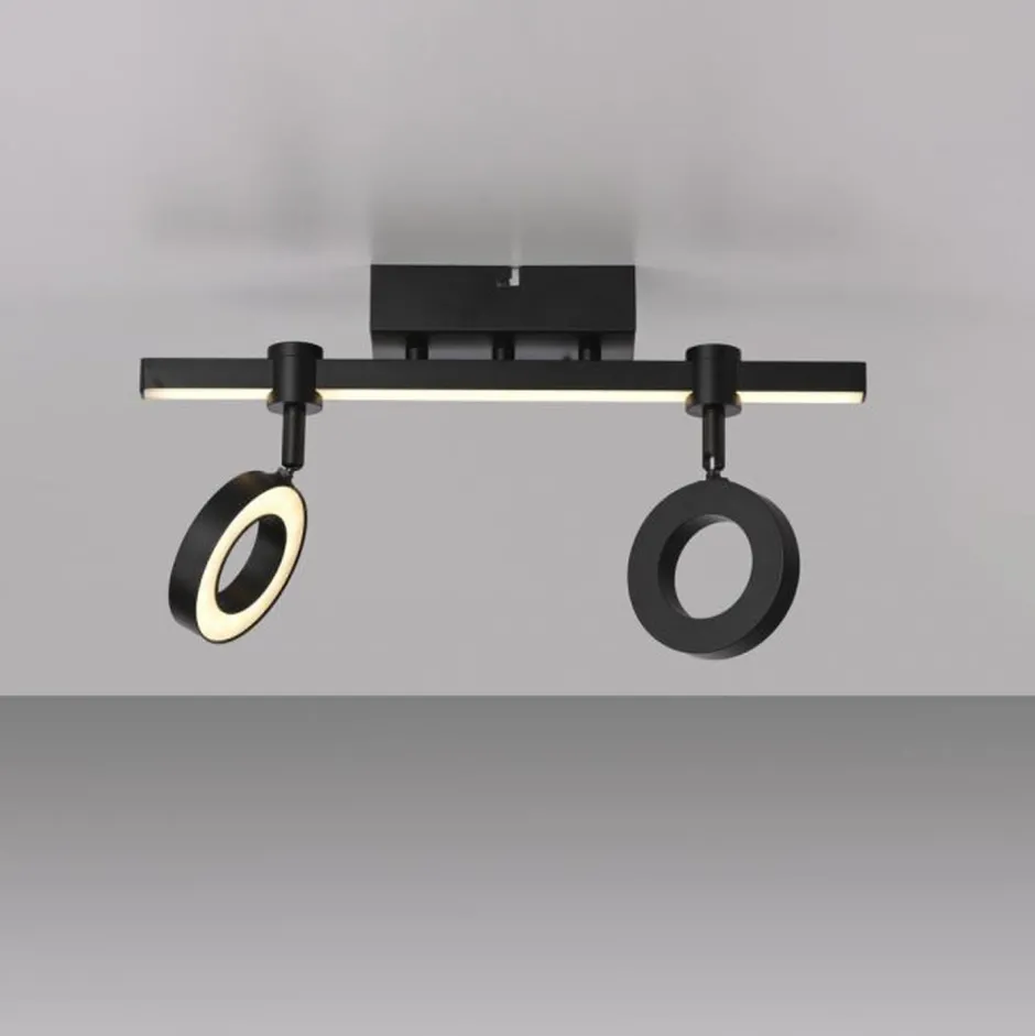 Flurlampen|Bürolampen*Just Light Verstellbarer LED Deckenspot Schwarz RGB Licht dimmbar