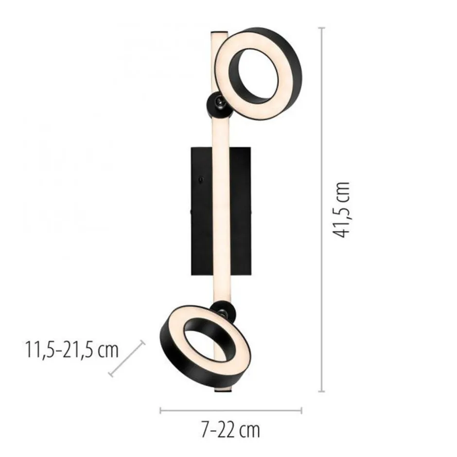 Flurlampen|Bürolampen*Just Light Verstellbarer LED Deckenspot Schwarz RGB Licht dimmbar