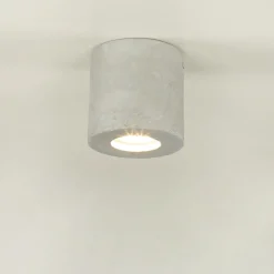 Betonlampen|Moderne Lampen*Sollux Vielseitiger Deckenspot Beton Ø10cm klein rund GU10