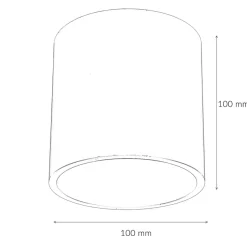 Betonlampen|Moderne Lampen*Sollux Vielseitiger Deckenspot Beton Ø10cm klein rund GU10