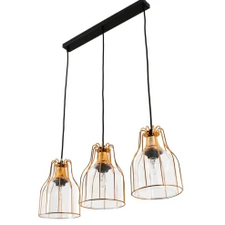 Luminex Vintage Hängeleuchte ARIA Kupfer 3-flmg max. T:1m< Hängelampen|Esszimmer Lampen