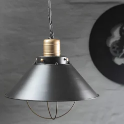 Nowodvorski Vintage Hängeleuchte Schwarz Kupfer Industrial Design< Hängelampen|Industrie Lampen