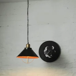 Nowodvorski Vintage Hängeleuchte Schwarz Kupfer Industrial Design< Hängelampen|Industrie Lampen