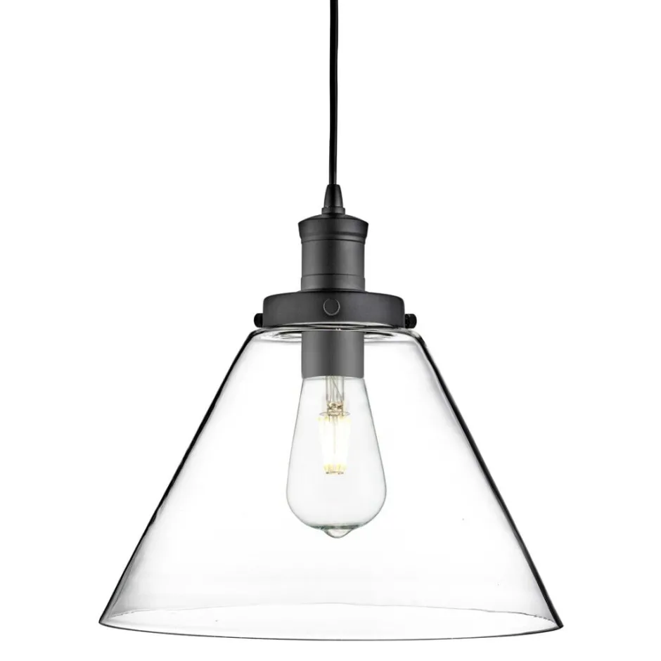 Searchlight Vintage Hängeleuchte Schwarz< Vintage Lampen|Glaslampen