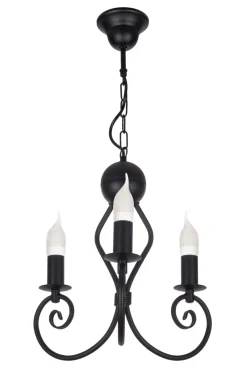 Belis Vintage Kronleuchter Metall Schwarz E14 B:36 cm Kerzen< Hängelampen|Bürolampen