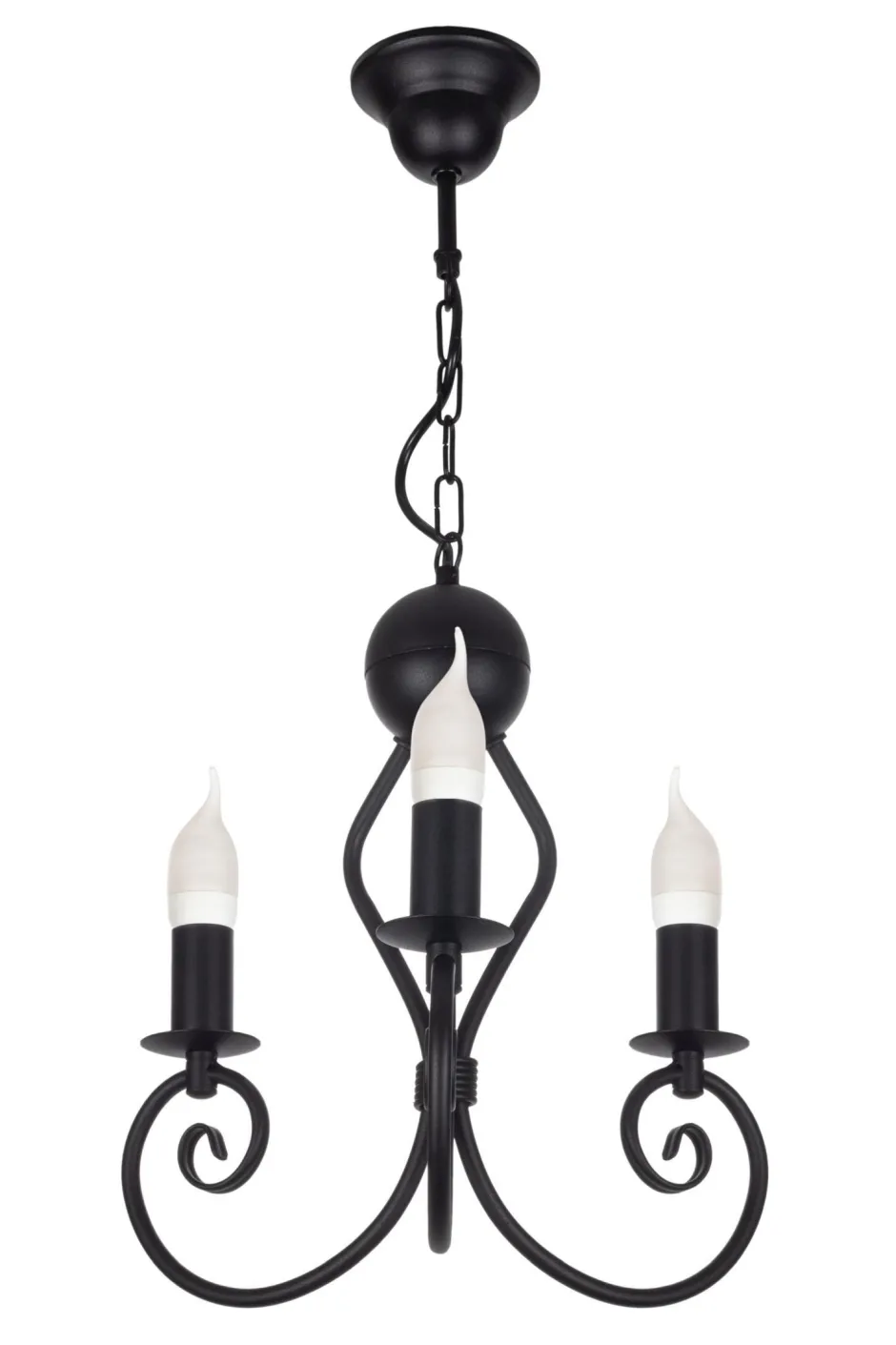 Belis Vintage Kronleuchter Metall Schwarz E14 B:36 cm Kerzen< Hängelampen|Bürolampen