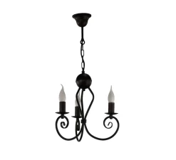 Belis Vintage Kronleuchter Metall Schwarz E14 B:36 cm Kerzen< Hängelampen|Bürolampen