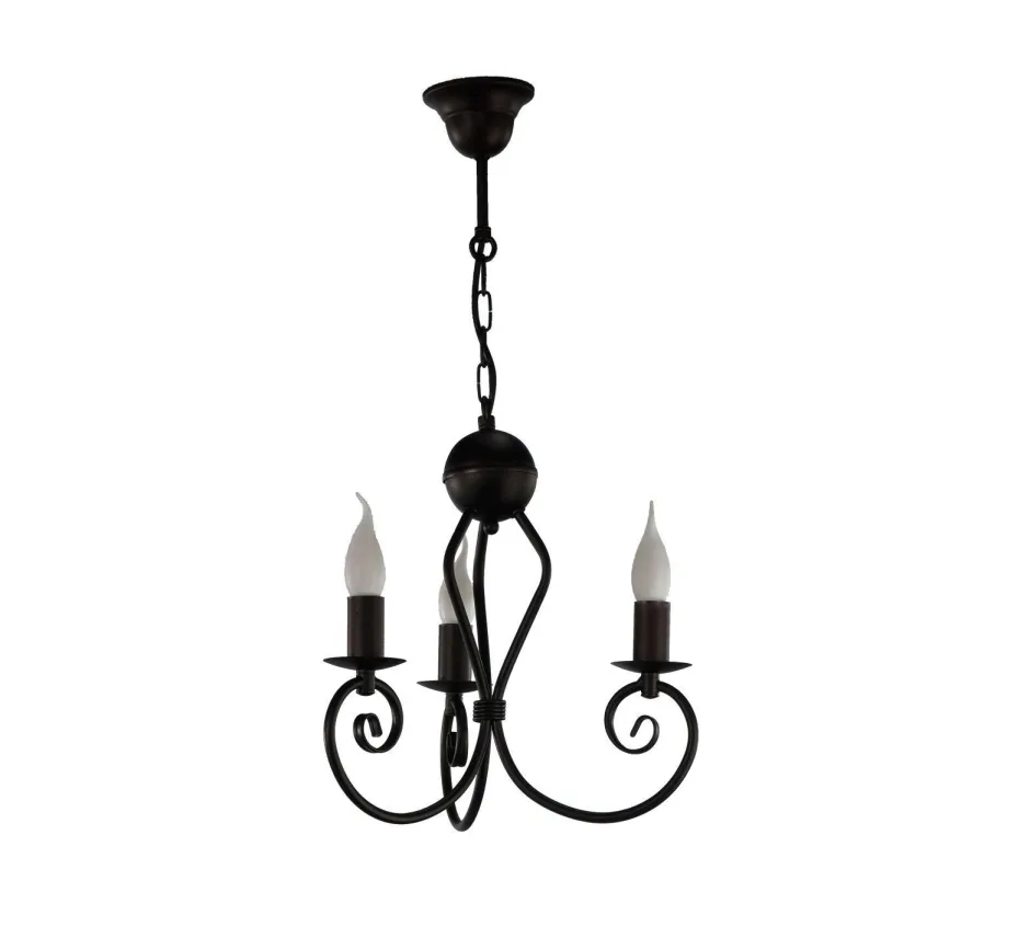 Belis Vintage Kronleuchter Metall Schwarz E14 B:36 cm Kerzen< Hängelampen|Bürolampen