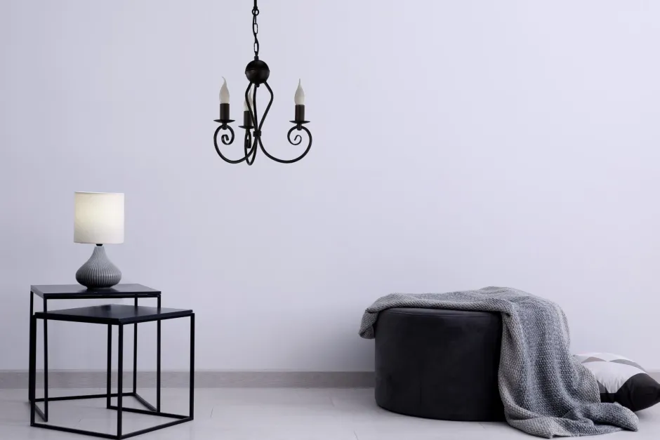 Belis Vintage Kronleuchter Metall Schwarz E14 B:36 cm Kerzen< Hängelampen|Bürolampen