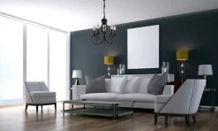 Hängelampen|Bürolampen*Belis Vintage Kronleuchter Schwarz E14 5-flammig Klassisch