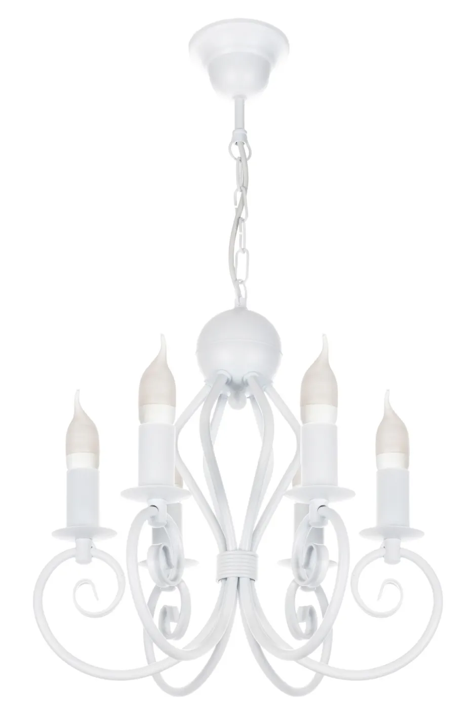 Hängelampen|Bürolampen*Belis Vintage Kronleuchter Weiß E14 6-flammig Klassisch