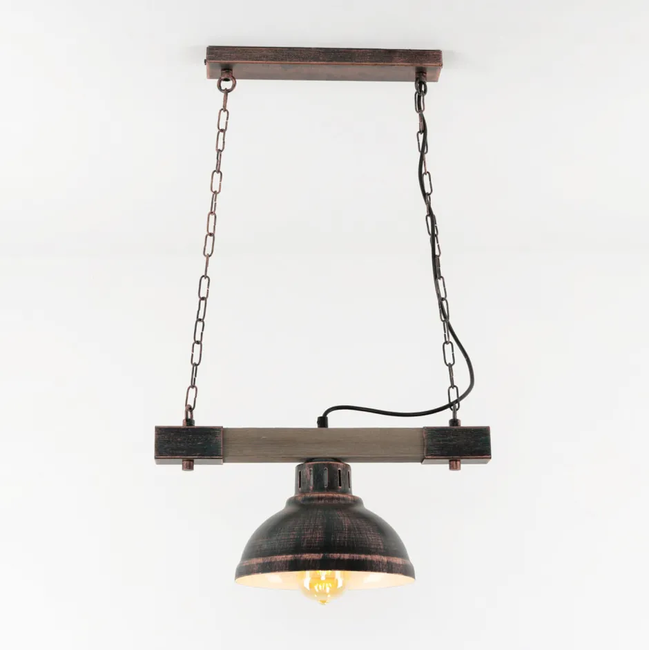 Luminex Vintage Lampe hängend HAKON Kupfer Antik Made in EU< Vintage Lampen|Rustikale Lampen