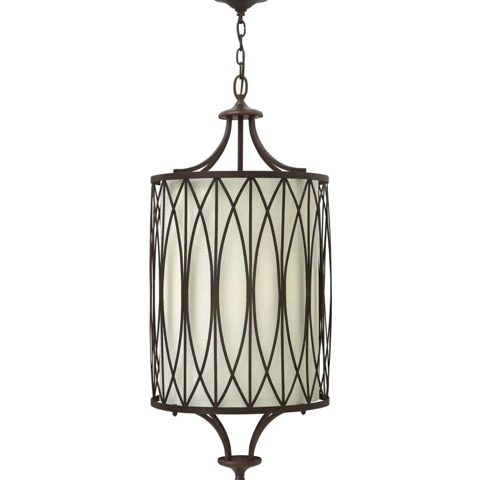 Vintage Lampen|Designerlampen*Elstead Vintage Pendelleuchte CIARA Creme Ø41cm kürzbar