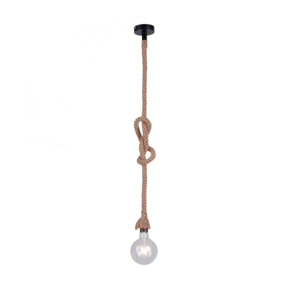 Just Light Vintage Pendelleuchte E27 bis 15 W Ø10 cm rund Tau Seil< Hängelampen|Bürolampen