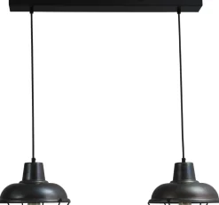 Masterlight Vintage Pendelleuchte E27 in Schwarz Roter Metall Optik< Hängelampen|Industrie Lampen