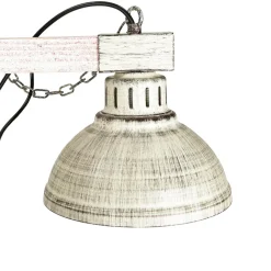 Luminex Vintage Pendelleuchte 3-flmg E27 Shabby Weiß HAKON< Hängelampen|Esszimmer Lampen