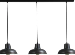 Industrie Lampen|Vintage Lampen*Masterlight Vintage Pendelleuchte in Schwarz Roter Metall Optik