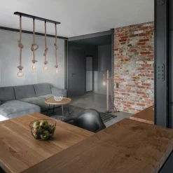 Wohnzimmerlampen|Metall Lampen*Just Light Vintage Stehleuchte E27 bis 15 W 150 cm Holz Tau Seil