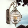 Metall Lampen|Vintage Lampen*Elstead Vintage Wandlampe außen Aluminium Glas H: 48,9 cm IP44 E14