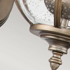 Metall Lampen|Vintage Lampen*Elstead Vintage Wandlampe außen Aluminium Glas H: 48,9 cm IP44 E14