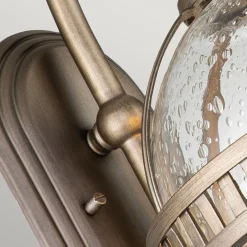 Metall Lampen|Vintage Lampen*Elstead Vintage Wandlampe außen Aluminium Glas H: 48,9 cm IP44 E14