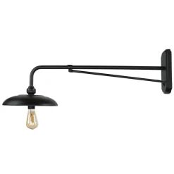 Wandleuchten|Küchenlampen*Lido Vintage Wandlampe innen groß T:73cm Schwarz Aluminium