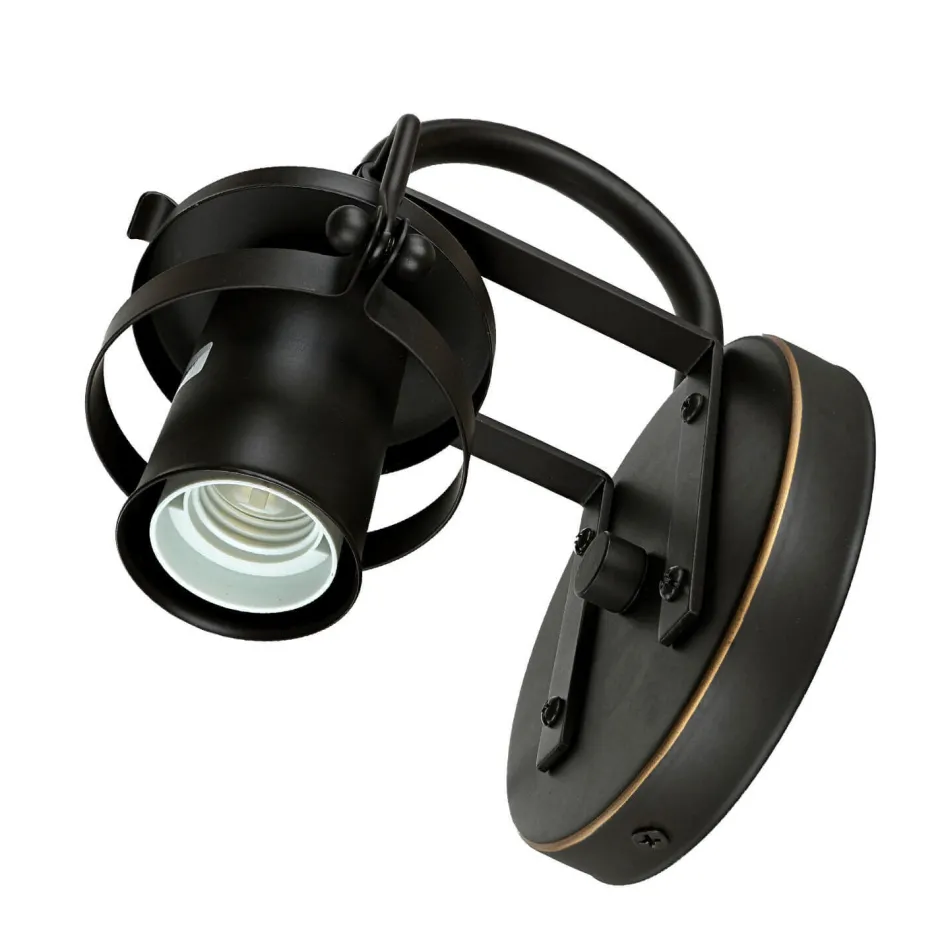 Elstead Vintage Wandleuchte Industrie Design Glas Schirm< Glaslampen|Designerlampen