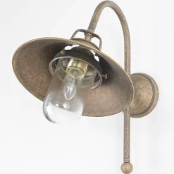 Giovanni Battista Wand Außenleuchte aus Messing in Antik Bronze< Außenwandleuchten|Lampen Aus Aller Welt