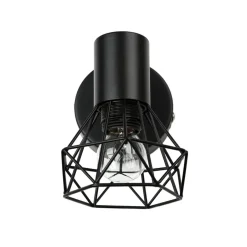 Moderne Lampen|Küchenlampen*Easylight Wand Spot Metall Retro verstellbar in Schwarz E14