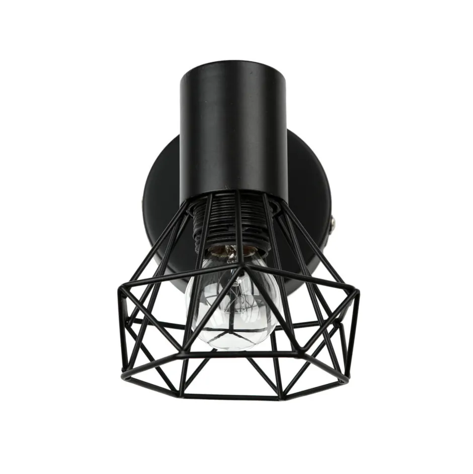 Moderne Lampen|Küchenlampen*Easylight Wand Spot Metall Retro verstellbar in Schwarz E14