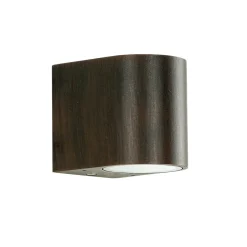 Moderne Lampen|Moderne Außenleuchten*Easylight Wandlampe AALBORG außen Down Strahler Braun Antik