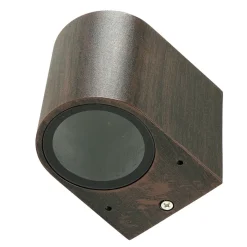 Moderne Lampen|Moderne Außenleuchten*Easylight Wandlampe AALBORG außen Down Strahler Braun Antik