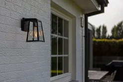 Metall Lampen|Moderne Außenleuchten*Eco-Light Wandlampe Aluminium Glas E27 IP44 H:21,6 cm Laterne