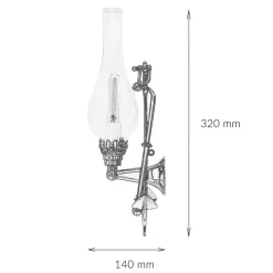 Laura Suardi Wandlampe ANCORA Chrom Messing Maritim Badezimmer< Wandleuchten|Lampen Aus Aller Welt