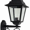 Außenwandleuchten|Rustikale Lampen*Lido Wandlampe Außen Aluminium IP44 Schwarz Rustikal
