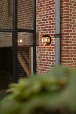 Eco-Light Wandlampe außen Aluminium E27 IP54 H:17,5 cm Schwarz< Metall Lampen|Gartenlaternen