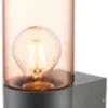 Metall Lampen|Moderne Außenleuchten*Easylight Wandlampe außen Aluminium Rauchglas H: 19,7 cm IP44 E27