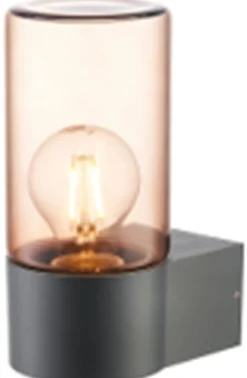 Metall Lampen|Moderne Außenleuchten*Easylight Wandlampe außen Aluminium Rauchglas H: 19,7 cm IP44 E27