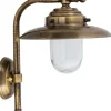 Lido Wandlampe Außen aus Messing Glas Haustür Maritim< Außenwandleuchten|Rustikale Lampen