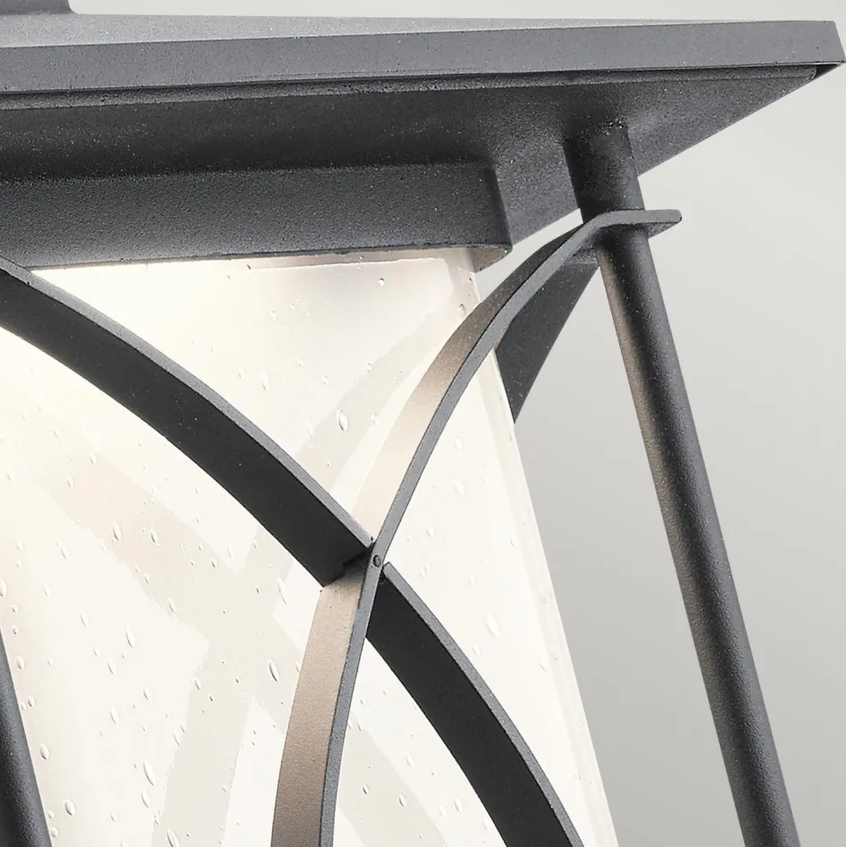 Metall Lampen|Vintage Lampen*Elstead Wandlampe außen E27 IP44 H: 46,4 cm Schwarz Weiß