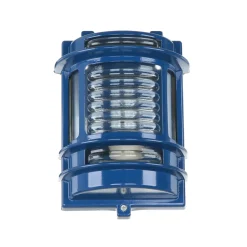 Lido Wandlampe außen E27 IP64 Messing Glas H: 22 cm Blau< Metall Lampen|Messinglampen