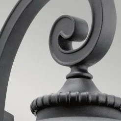 Elstead Wandlampe außen E27 IP44 Schwarz Haus Terrasse Glas< Rustikale Lampen|Vintage Lampen