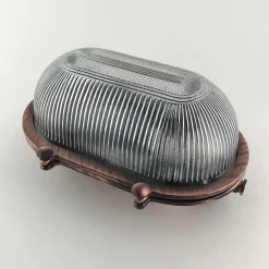 Außenwandleuchten|Feuchtraumleuchten*Andromeda Wandlampe außen Echt-Messing Glas 26 cm breit IP64 E27