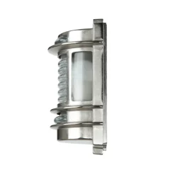 Lido Wandlampe Außen Glas Messing in Nickel Maritim IP64< Metall Lampen|Messinglampen