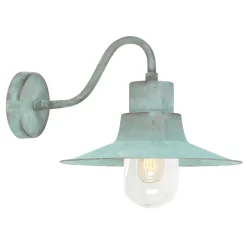 Außenleuchten Antik|Außenwandleuchten*Elstead Wandlampe Außen Grün antik aus Messing IP44 Maritim