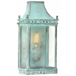 Elstead Wandlampe Außen Grün antik Echt-Messing Haus MARTHA< Metall Lampen|Messinglampen