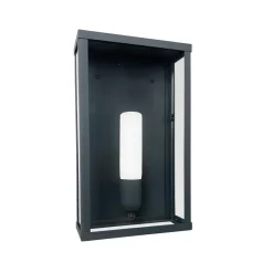 Außenwandleuchten|Moderne Außenleuchten*Giovanni Battista Wandlampe außen H: 36 cm IP43 E27 in Bronze aus Eisen Glas