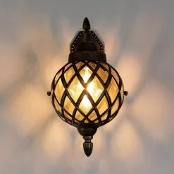 Rustikale Lampen|Vintage Lampen*Easylight Wandlampe Außen in Kupfer antik IP44 Vintage