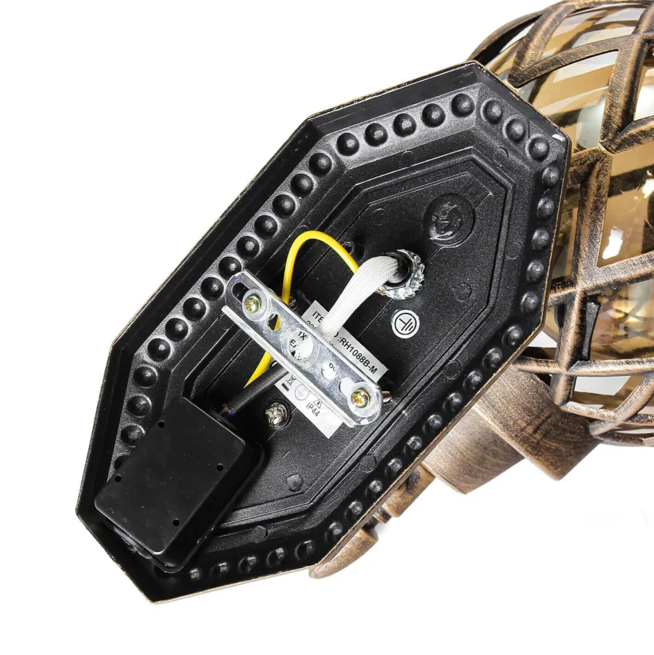 Rustikale Lampen|Vintage Lampen*Easylight Wandlampe Außen in Kupfer antik IP44 Vintage