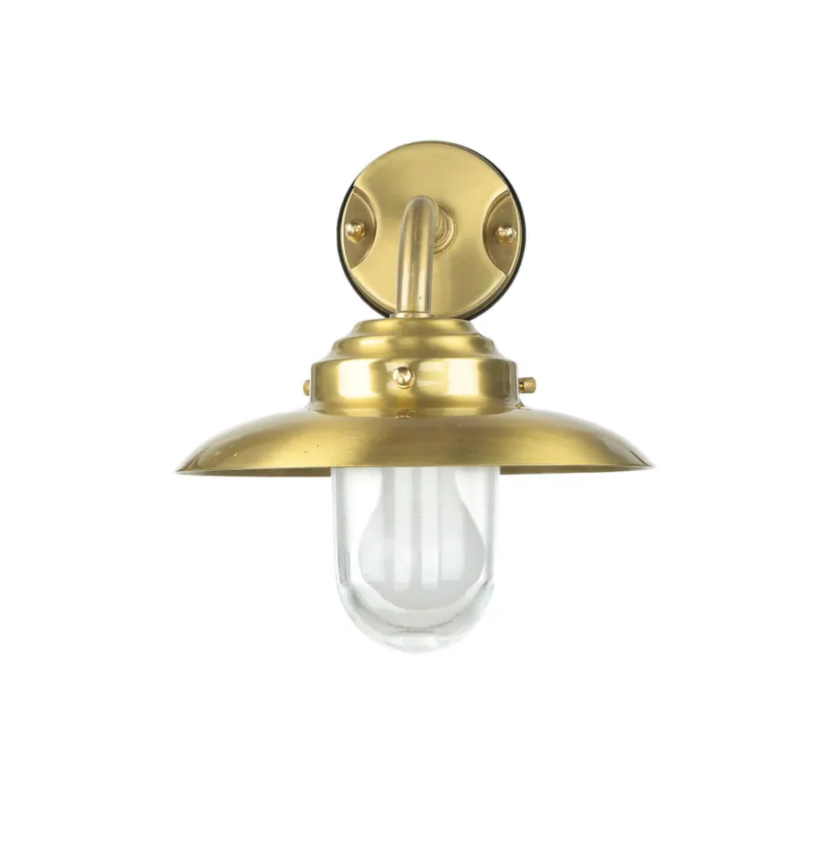 Metall Lampen|Messinglampen*Lido Wandlampe Außen Laterne Messing Maritim IP64 Haus